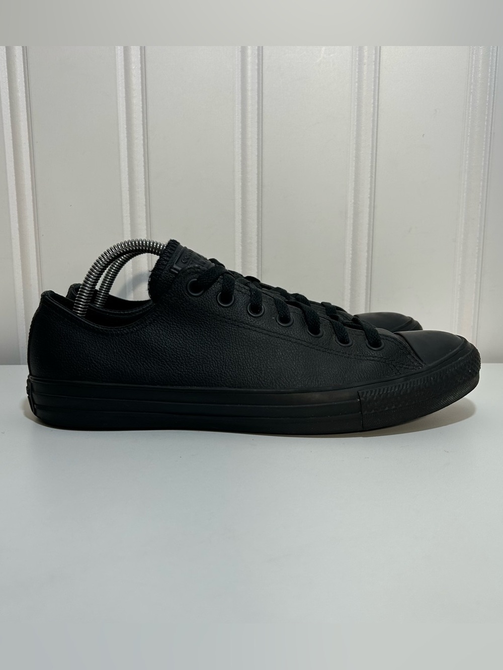 Converse ctas all star low triple black leather men’s 9